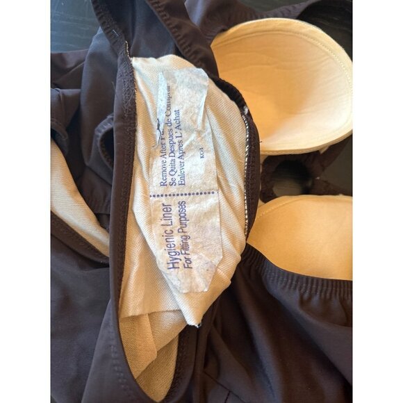 NWT Vintage 1980s Shore Shapes Brown Swimsuit Size 12 Made in USA - Picture 9 of 9